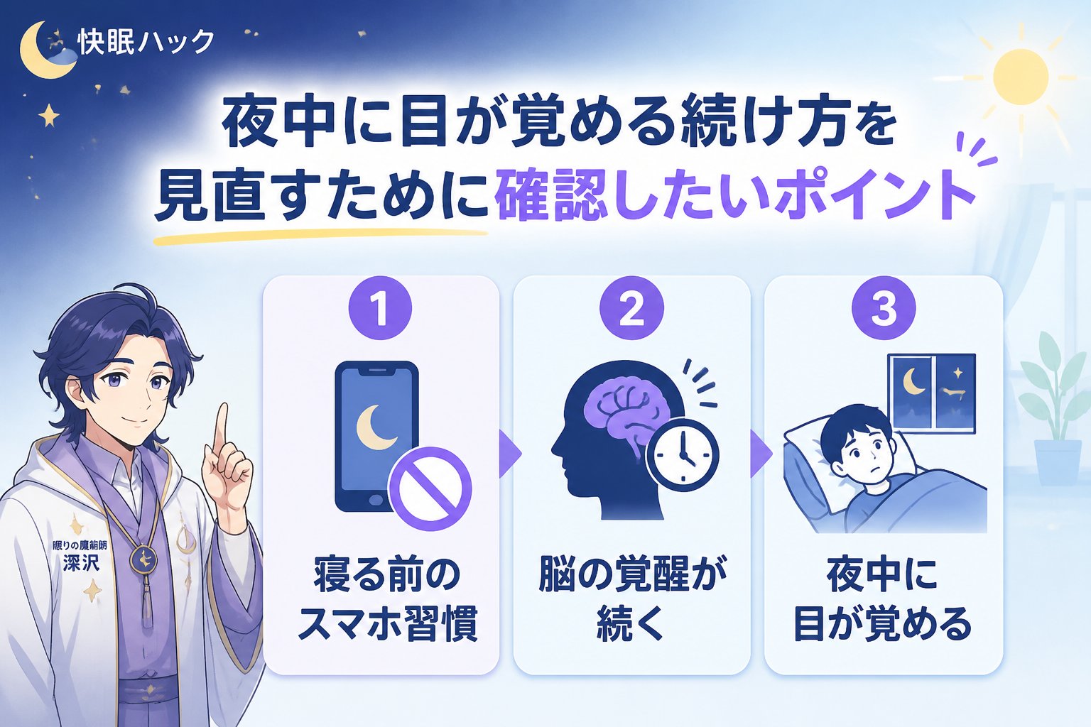 快眠グッズ 夜中に目が覚める続け方を見直すために確認したいポイント