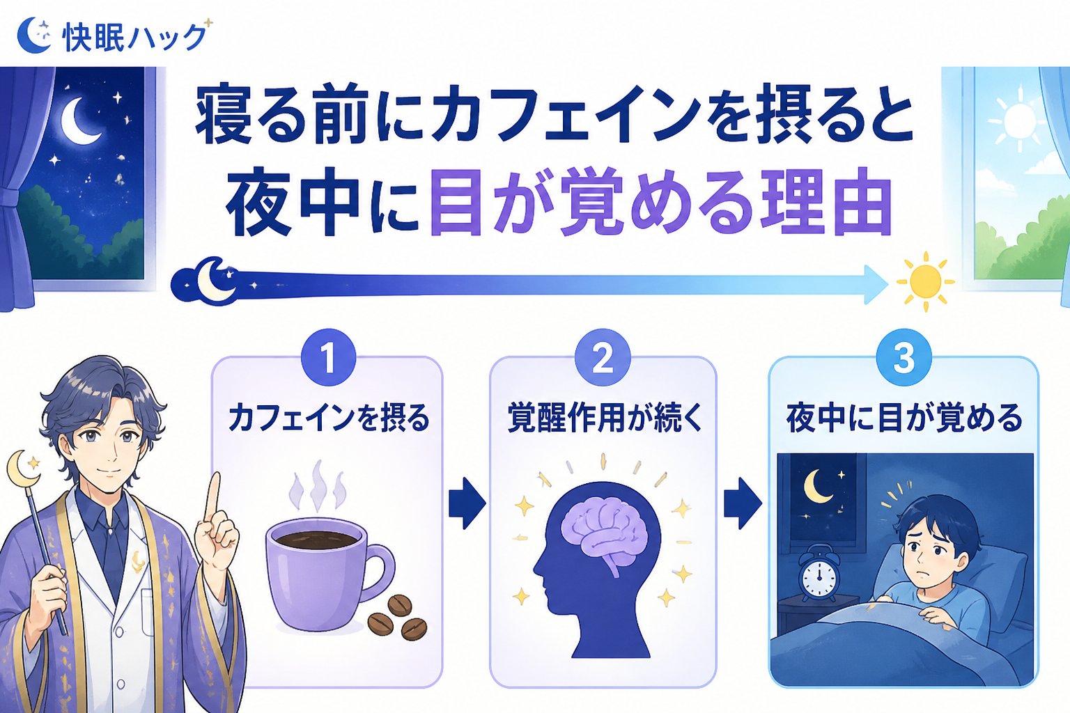 快眠グッズ 寝る前にカフェインを摂取すると夜中に目が覚める理由