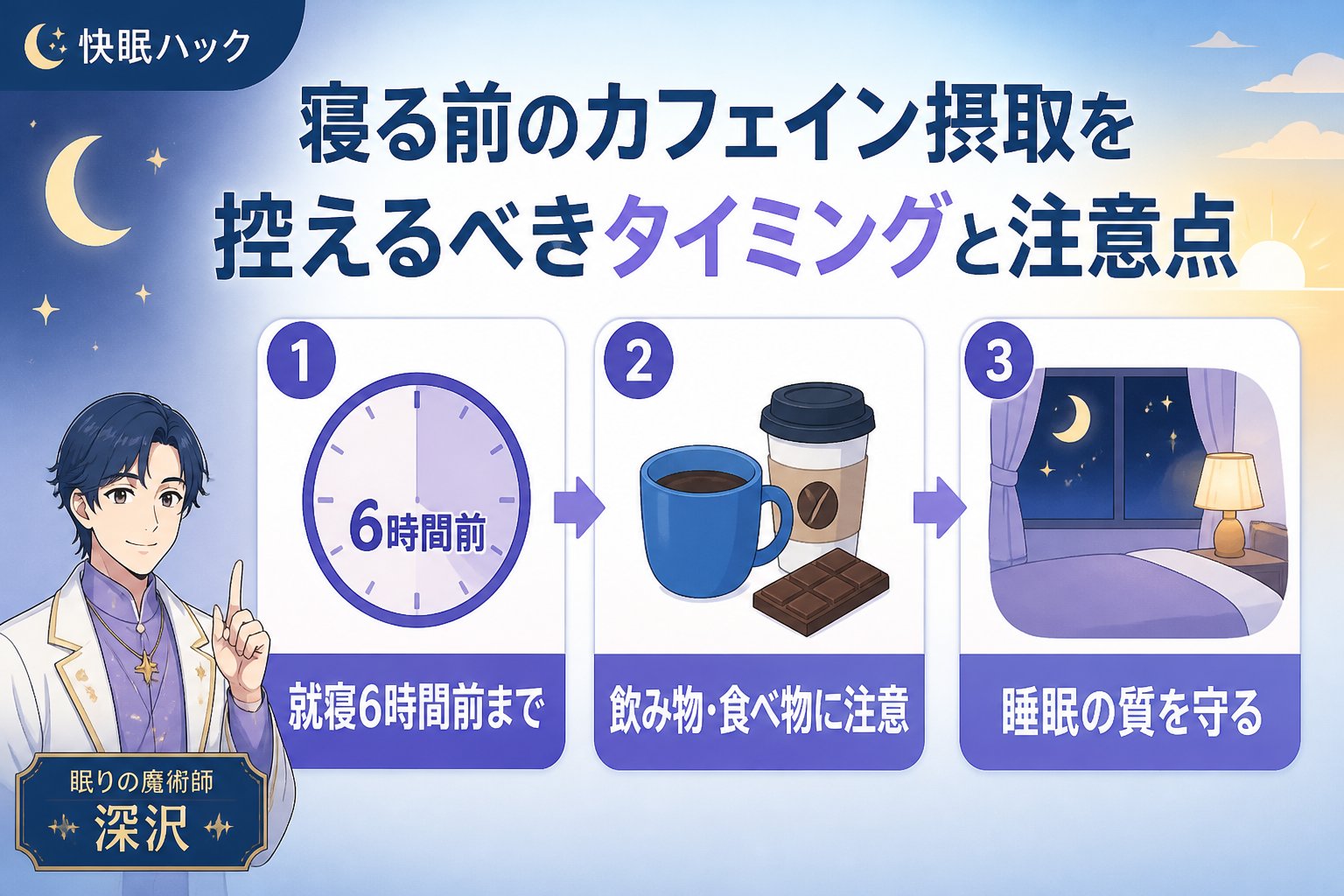 快眠グッズ 寝る前のカフェイン摂取を控えるべきタイミングと注意点